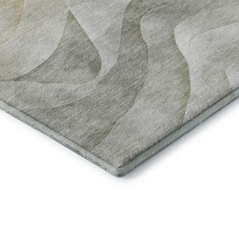 Machine Washable Indoor/Outdoor Pacifica Silver 5\' x 7\'6\" Rug