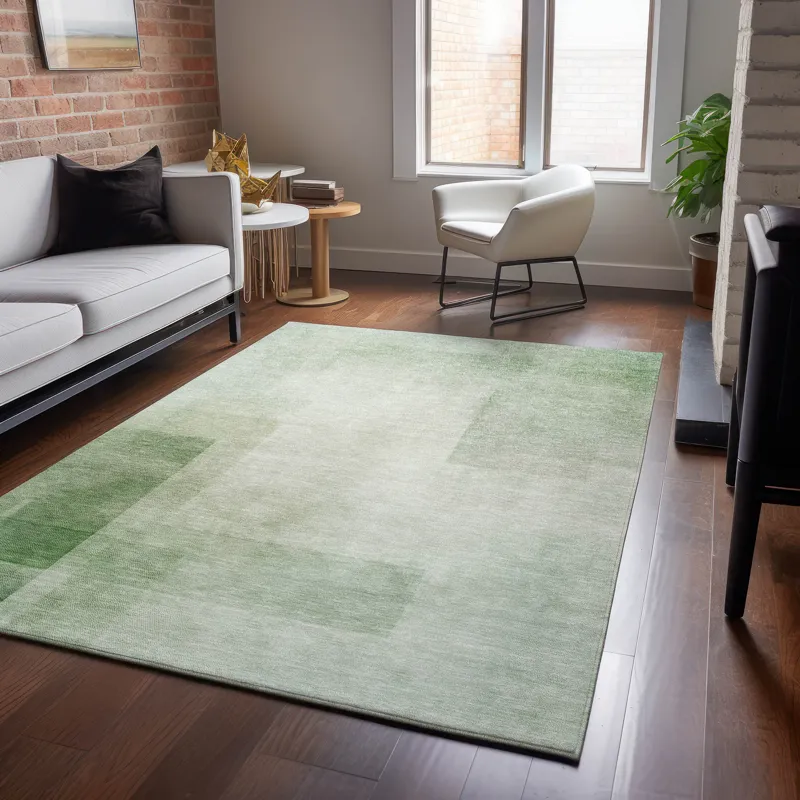 Machine Washable Indoor/Outdoor Pacifica Aloe 5\' x 7\'6\" Rug