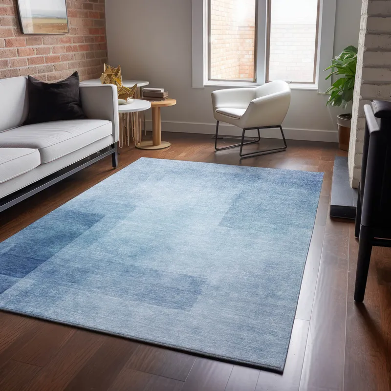Machine Washable Indoor/Outdoor Pacifica Blue 10\' x 14\' Rug
