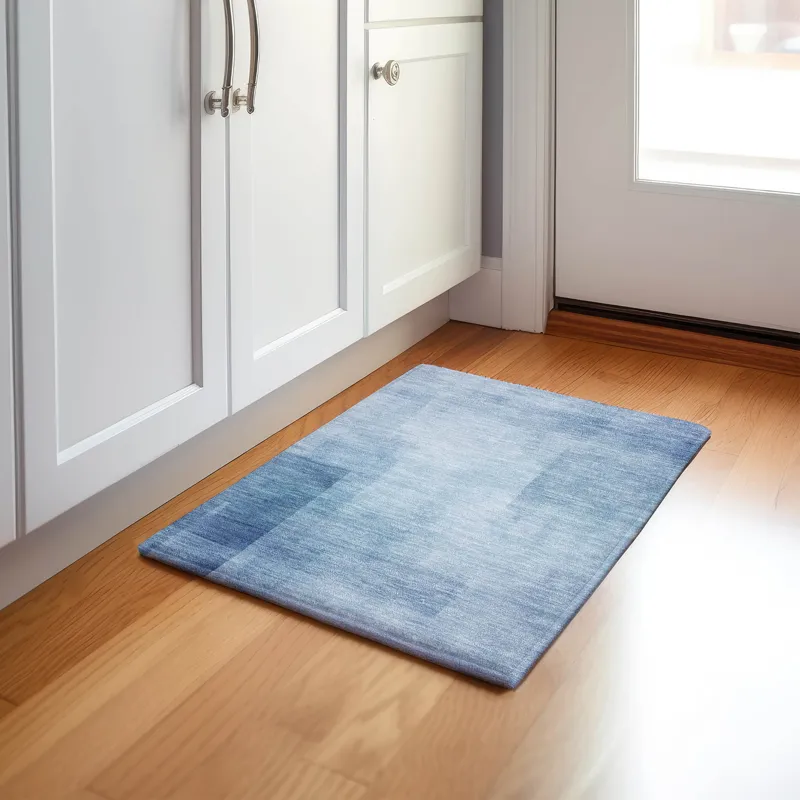 Machine Washable Indoor/Outdoor Pacifica Blue 1\'8\" x 2\'6\" Rug