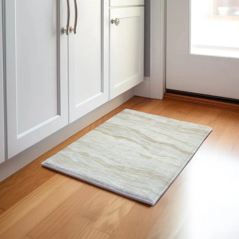 Machine Washable Indoor/Outdoor Pacifica Beige 1\'8\" x 2\'6\" Rug