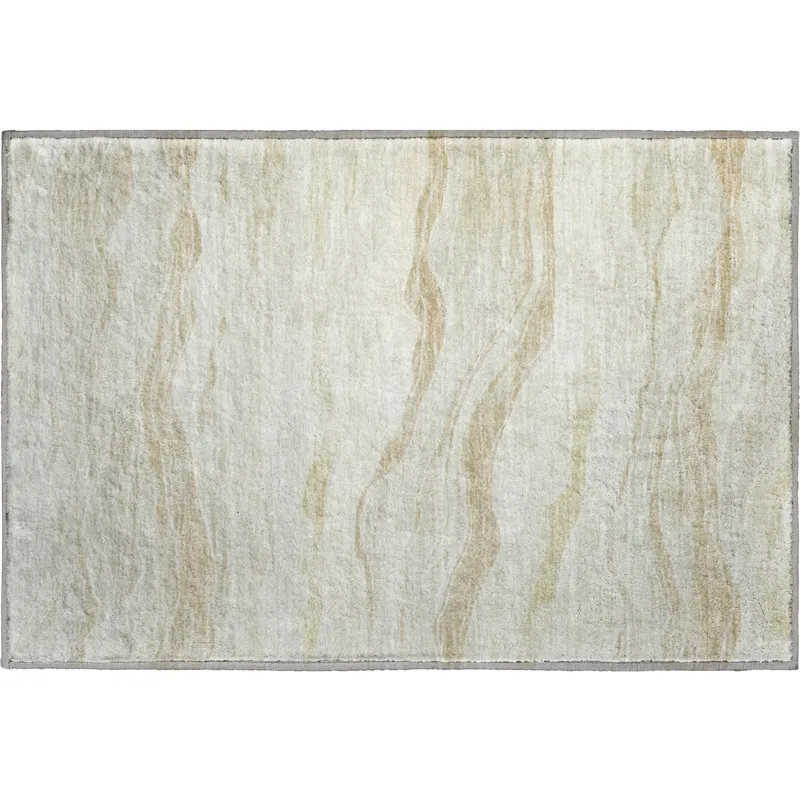 Machine Washable Indoor/Outdoor Pacifica Beige 1\'8\" x 2\'6\" Rug