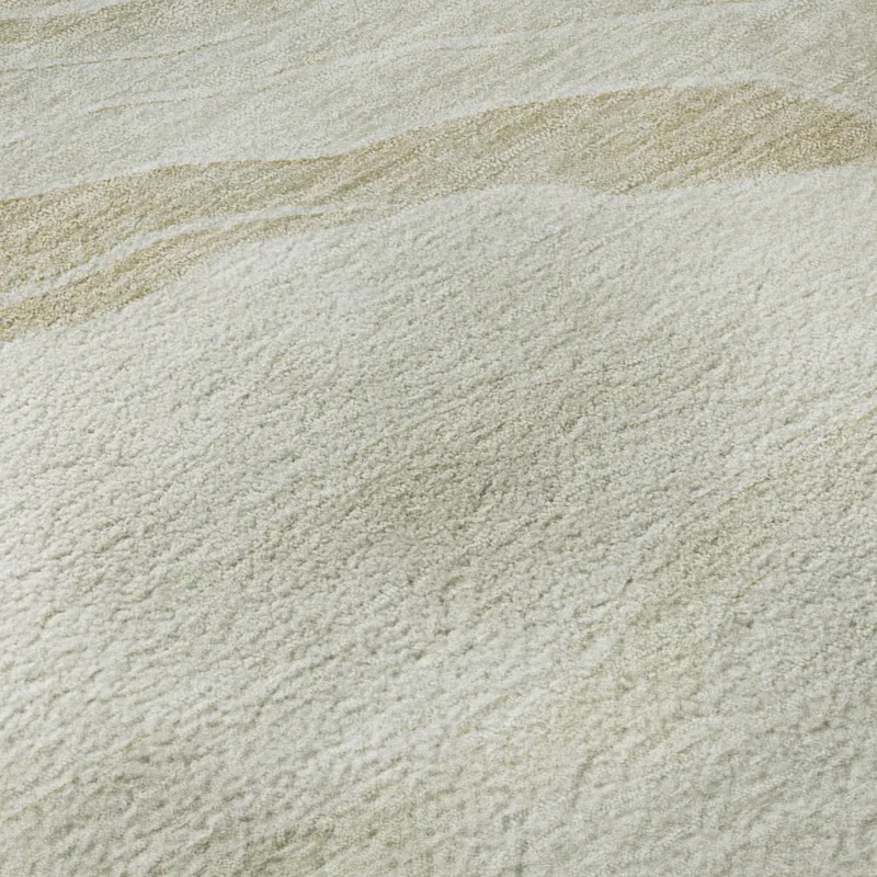 Machine Washable Indoor/Outdoor Pacifica Beige 2\'3\" x 7\'6\" Runner Rug