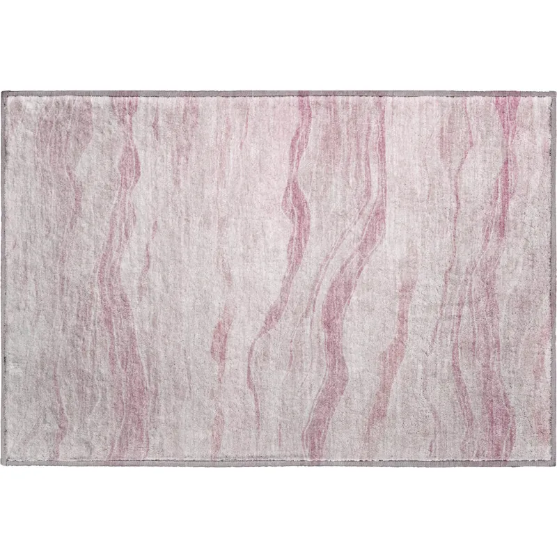 Machine Washable Indoor/Outdoor Pacifica Pink 1\'8\" x 2\'6\" Rug