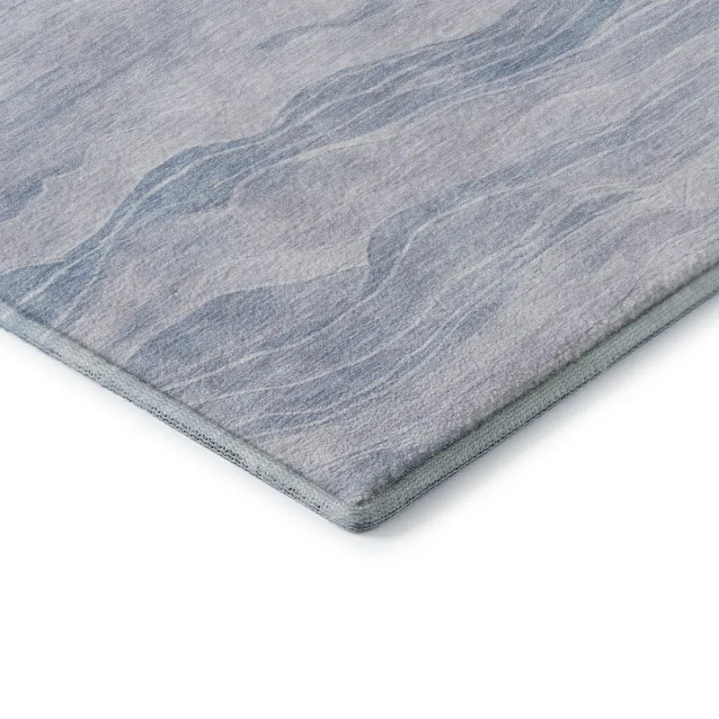 Machine Washable Indoor/Outdoor Pacifica Sky 1\'8\" x 2\'6\" Rug