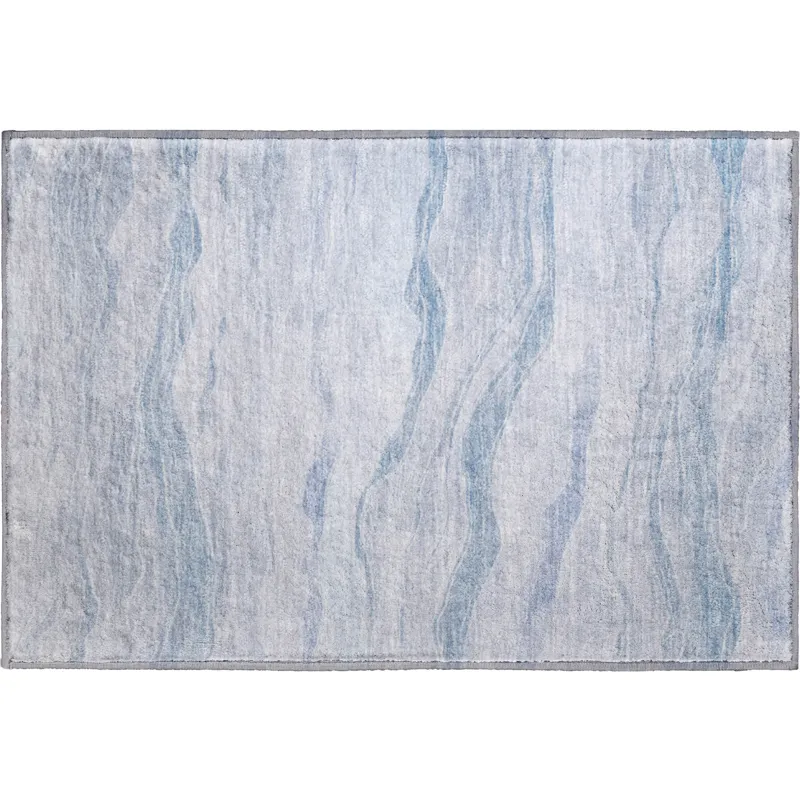 Machine Washable Indoor/Outdoor Pacifica Sky 1\'8\" x 2\'6\" Rug