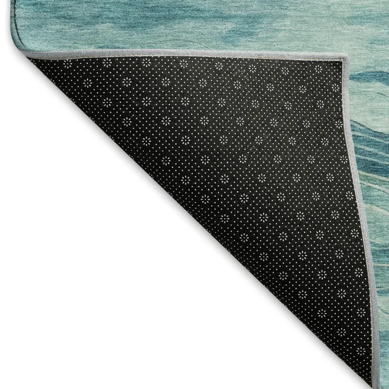 Machine Washable Indoor/Outdoor Pacifica Turquoise 5\' x 7\'6\" Rug