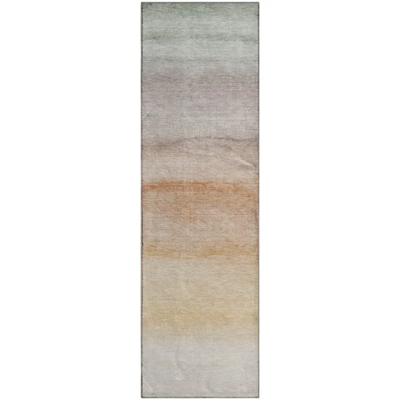 Machine Washable Indoor/Outdoor Pacifica Coral 2\'3\" x 7\'6\" Runner Rug