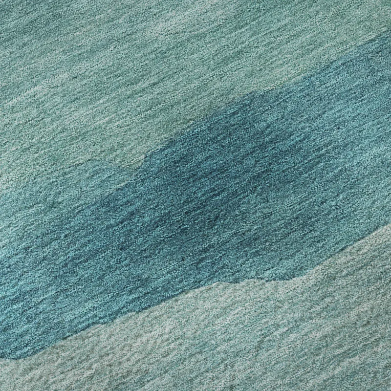 Machine Washable Indoor/Outdoor Pacifica Turquoise 9\' x 12\' Rug