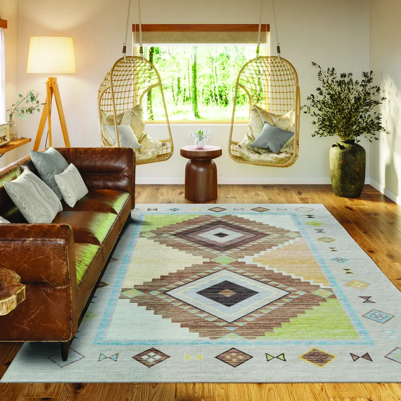 Indoor/Outdoor Phoenix Taupe Washable 8\' x 10\' Rug