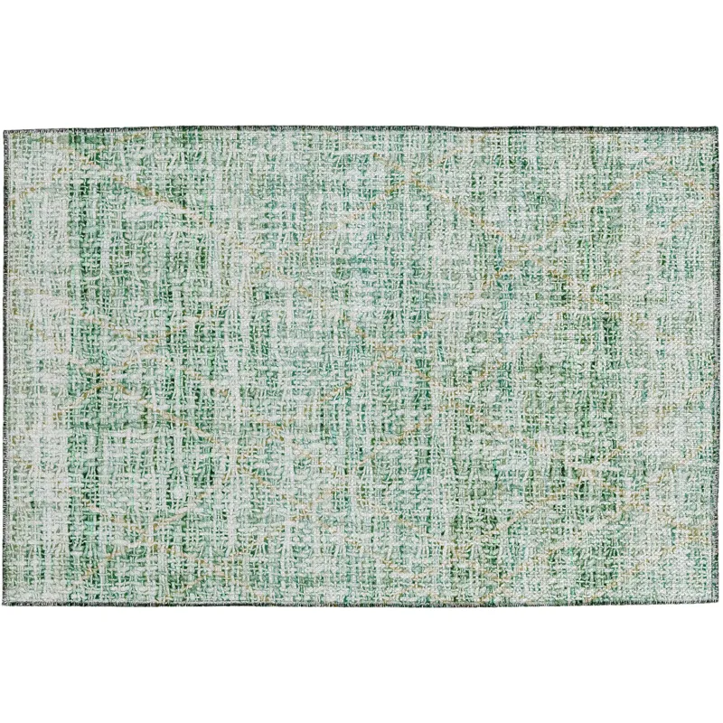 Luxury Washable Indoor/Outdoor Portico Aloe 1\'8\" x 2\'6\" Rug