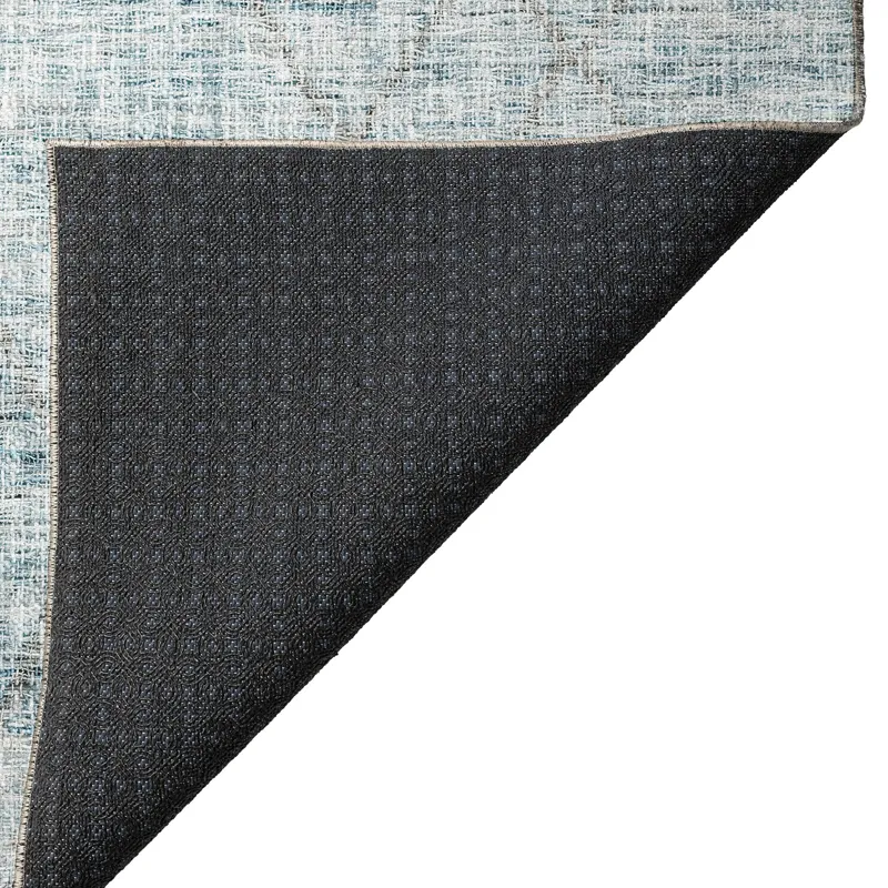 Luxury Washable Indoor/Outdoor Portico Teal 9\' x 12\' Rug