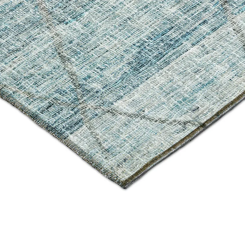 Luxury Washable Indoor/Outdoor Portico Teal 9\' x 12\' Rug