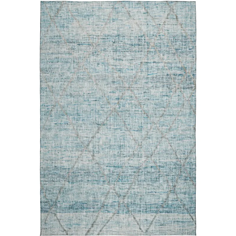 Luxury Washable Indoor/Outdoor Portico Teal 9\' x 12\' Rug
