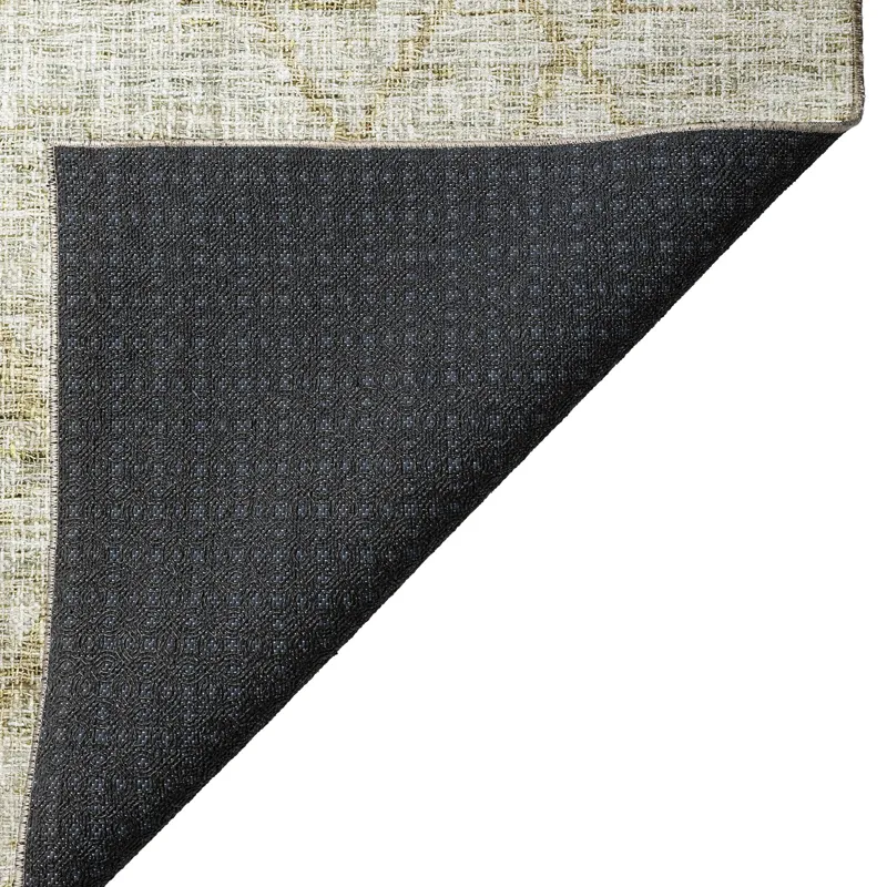 Luxury Washable Indoor/Outdoor Portico Wheat 9\' x 12\' Rug