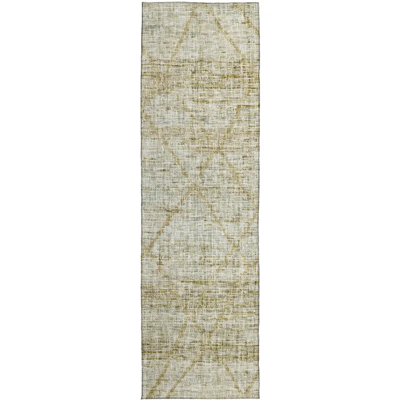 Luxury Washable Indoor/Outdoor Portico Wheat 2\'3\" x 7\'6\" Runner Rug