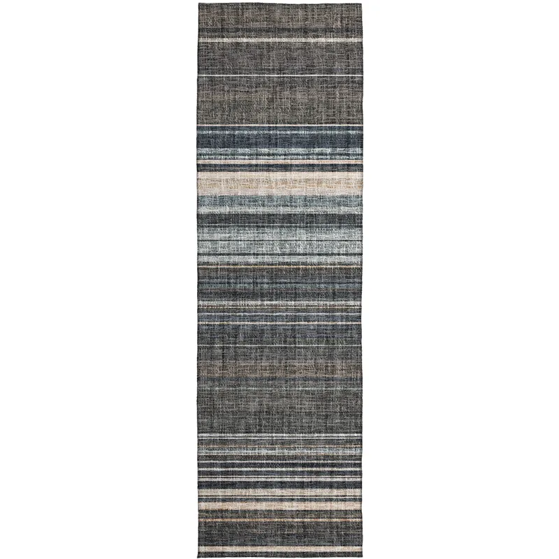 Luxury Washable Indoor/Outdoor Portico Chocolate 2\'3\" x 7\'6\" Runner Rug