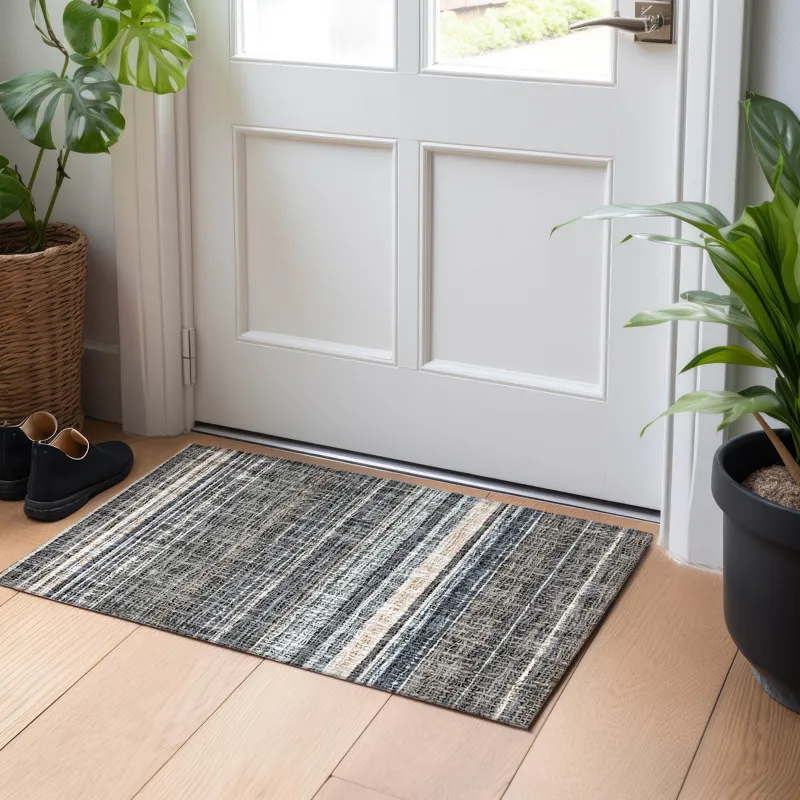 Luxury Washable Indoor/Outdoor Portico Chocolate 1\'8\" x 2\'6\" Rug
