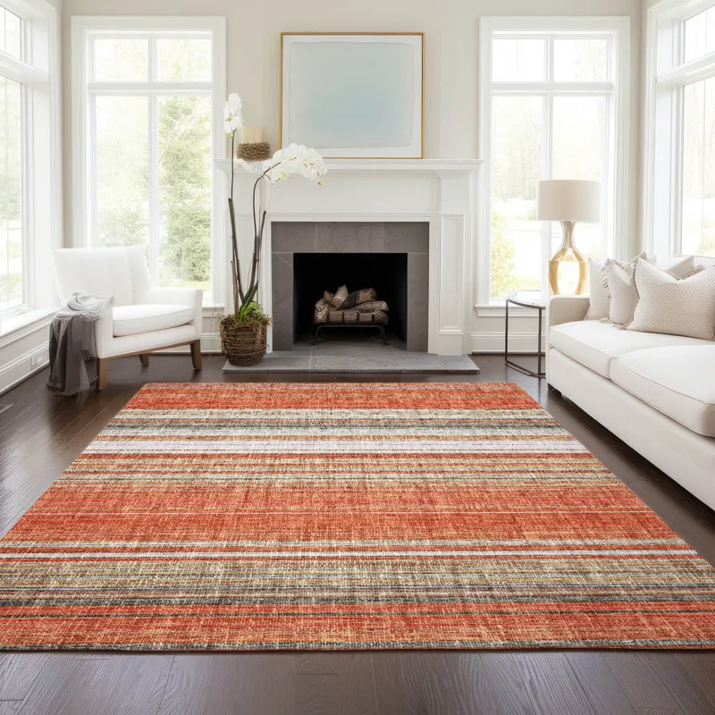 Luxury Washable Indoor/Outdoor Portico Coral 10\' x 14\' Rug