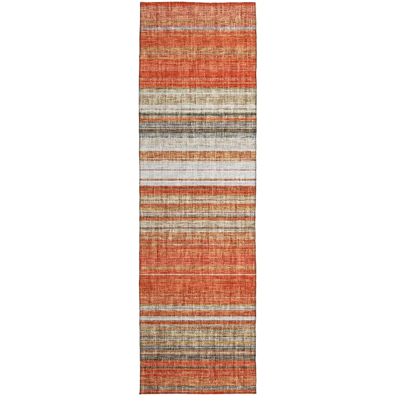 Luxury Washable Indoor/Outdoor Portico Coral 2\'3\" x 7\'6\" Runner Rug
