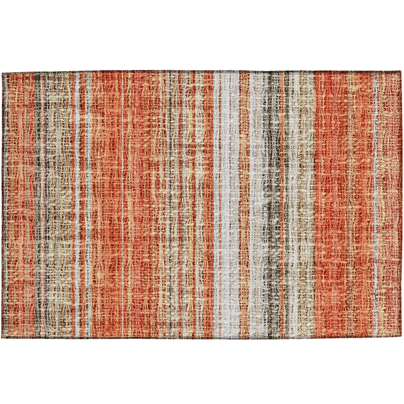 Luxury Washable Indoor/Outdoor Portico Coral 1\'8\" x 2\'6\" Rug