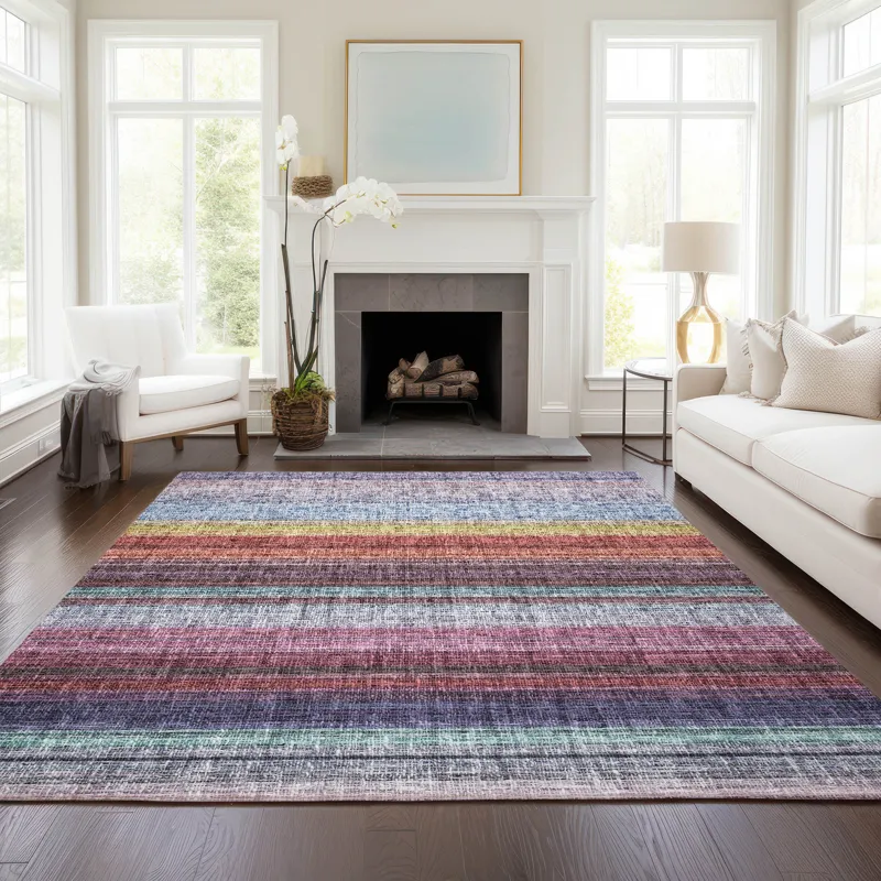 Luxury Washable Indoor/Outdoor Portico Lavender 10\' x 14\' Rug