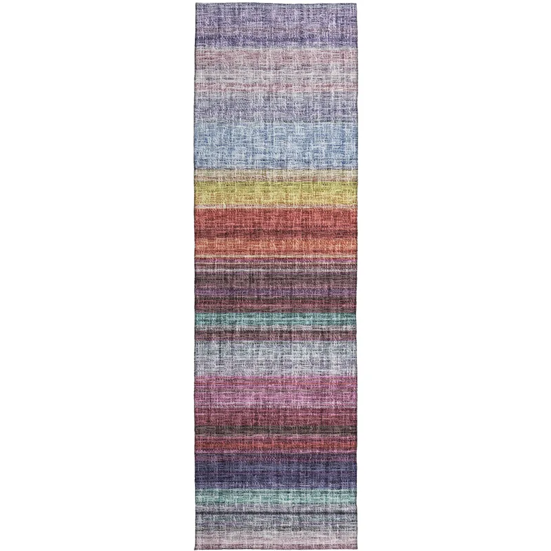 Luxury Washable Indoor/Outdoor Portico Lavender 2\'3\" x 7\'6\" Runner Rug