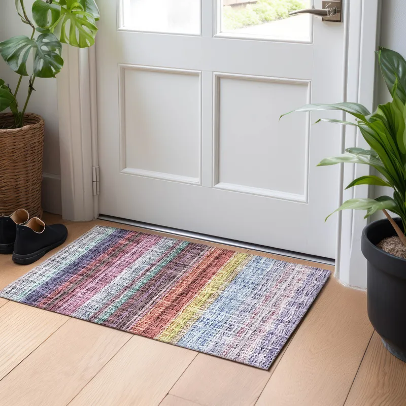 Luxury Washable Indoor/Outdoor Portico Lavender 1\'8\" x 2\'6\" Rug