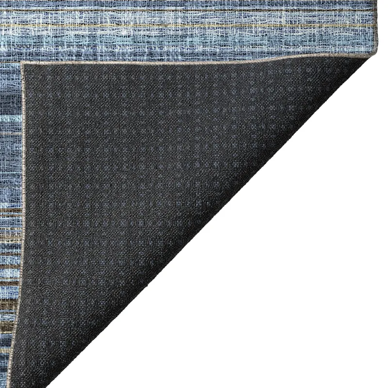 Luxury Washable Indoor/Outdoor Portico Navy 2\'6\" x 3\'10\" Rug