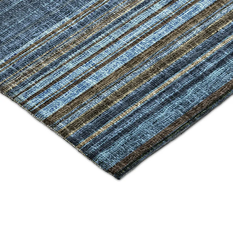 Luxury Washable Indoor/Outdoor Portico Navy 2\'6\" x 3\'10\" Rug