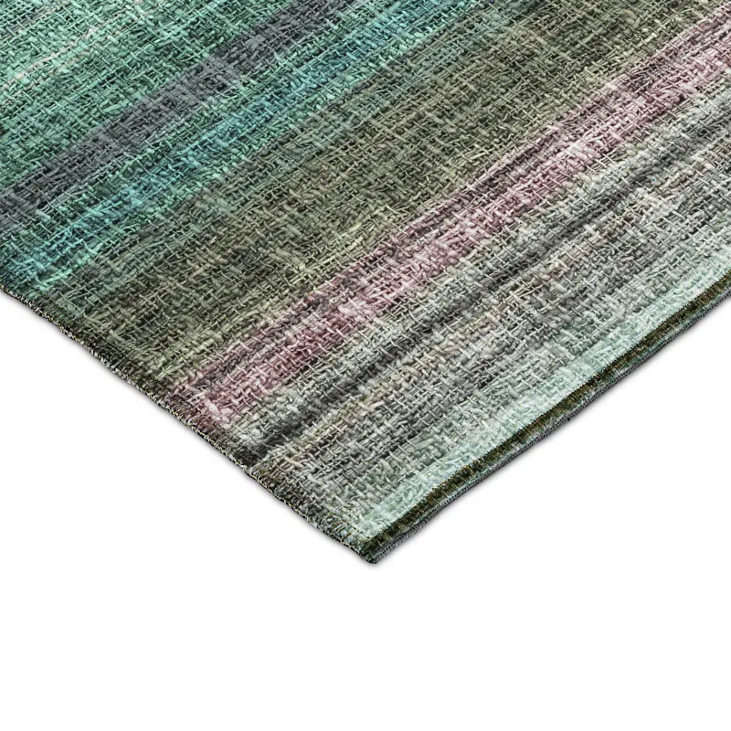 Luxury Washable Indoor/Outdoor Portico Sage 2\'3\" x 7\'6\" Runner Rug