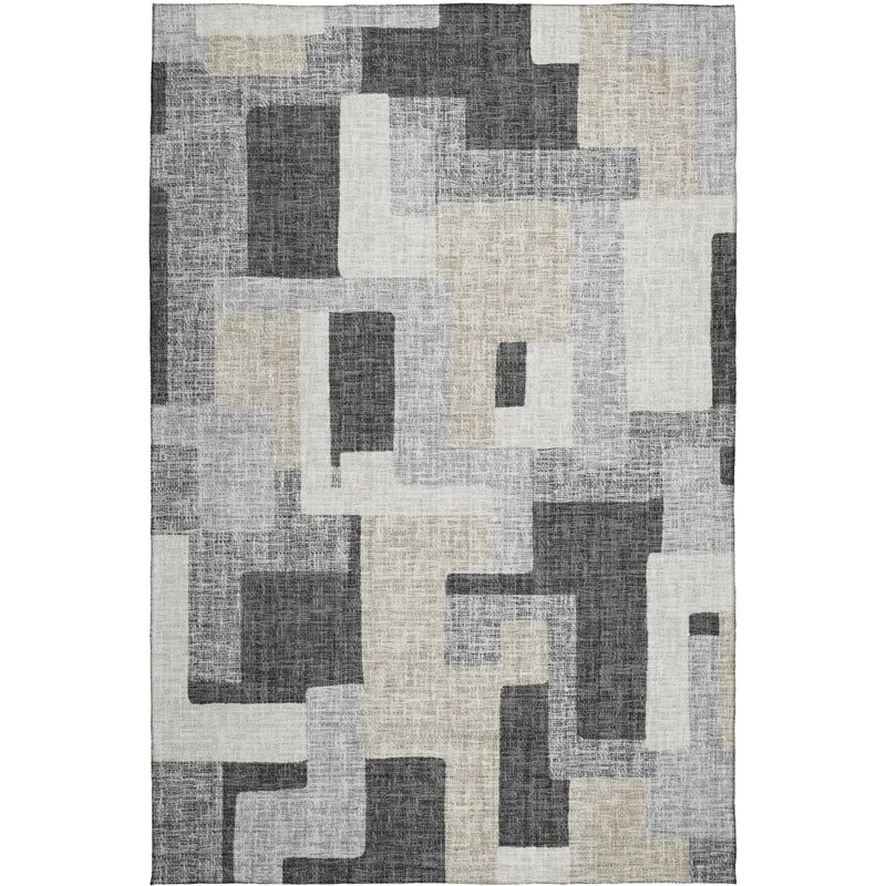 Luxury Washable Indoor/Outdoor Portico Gray 10\' x 14\' Rug