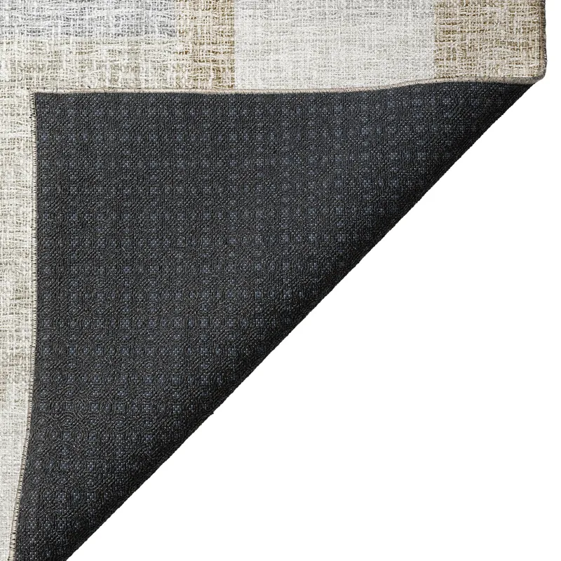Luxury Washable Indoor/Outdoor Portico Ivory 8\' x 8\' Round Rug