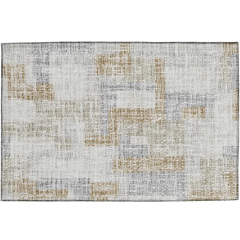 Luxury Washable Indoor/Outdoor Portico Ivory 1\'8\" x 2\'6\" Rug