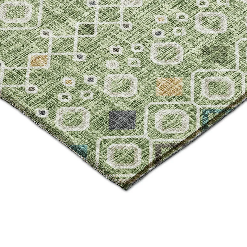 Luxury Washable Indoor/Outdoor Portico Aloe 9\' x 12\' Rug