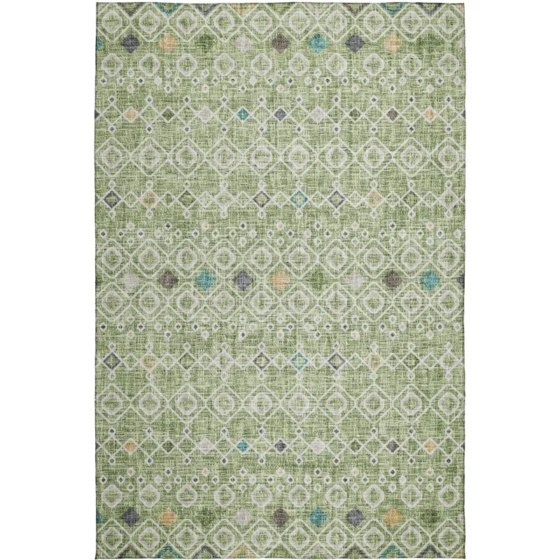 Luxury Washable Indoor/Outdoor Portico Aloe 9\' x 12\' Rug