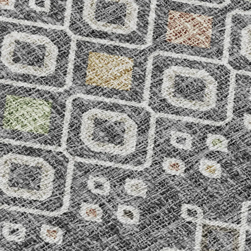 Luxury Washable Indoor/Outdoor Portico Gray 3\' x 5\' Rug