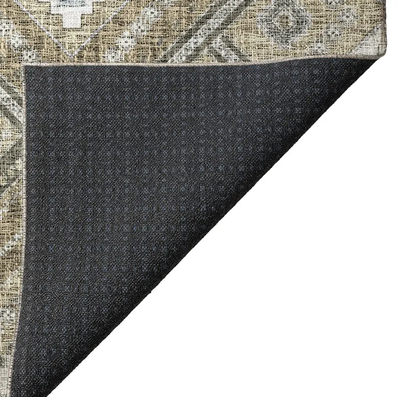 Luxury Washable Indoor/Outdoor Portico Beige 5\' x 7\'6\" Rug