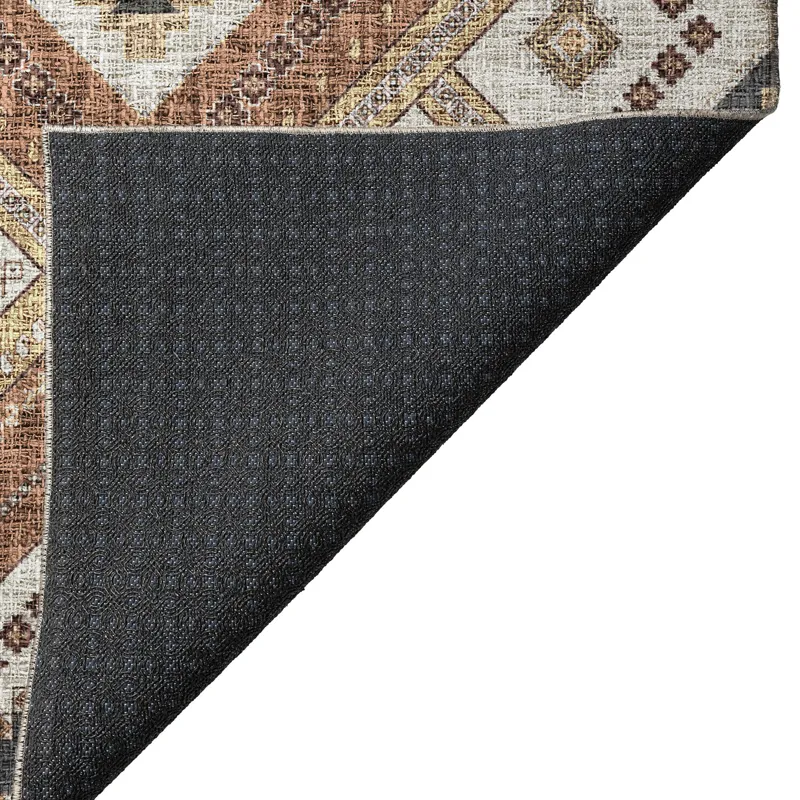Luxury Washable Indoor/Outdoor Portico Copper 3\' x 5\' Rug