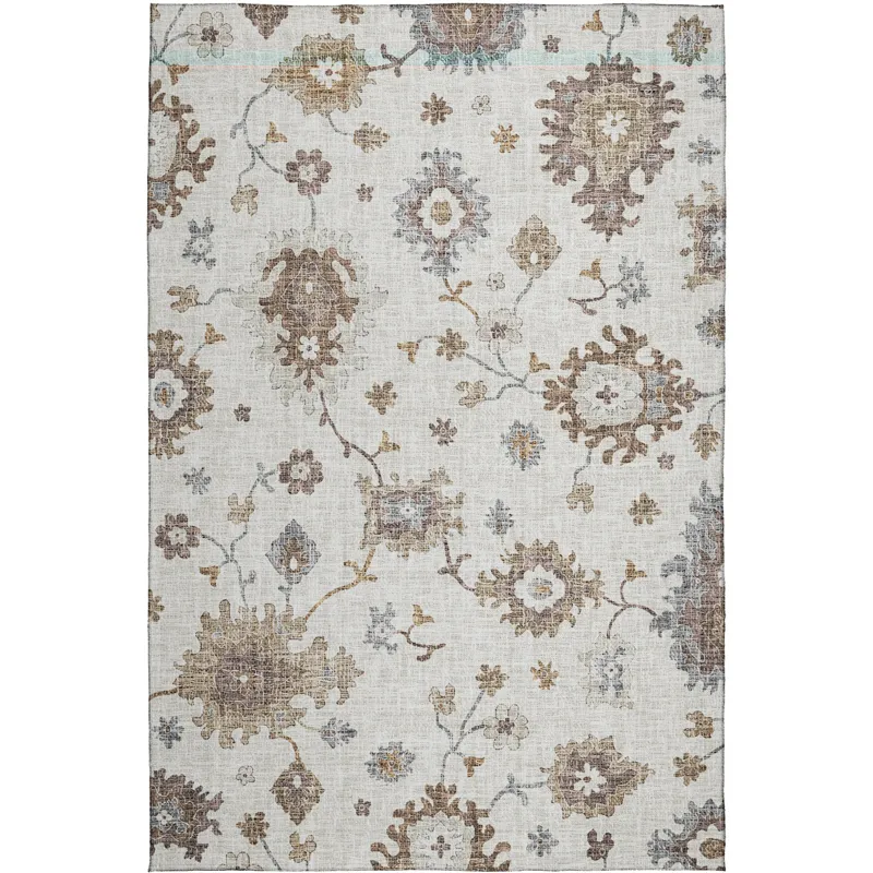 Luxury Washable Indoor/Outdoor Portico Ivory 9\' x 12\' Rug