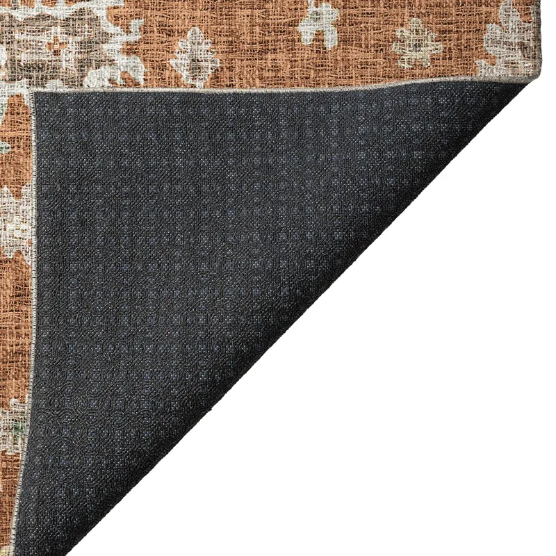 Luxury Washable Indoor/Outdoor Portico Paprika 3\' x 5\' Rug