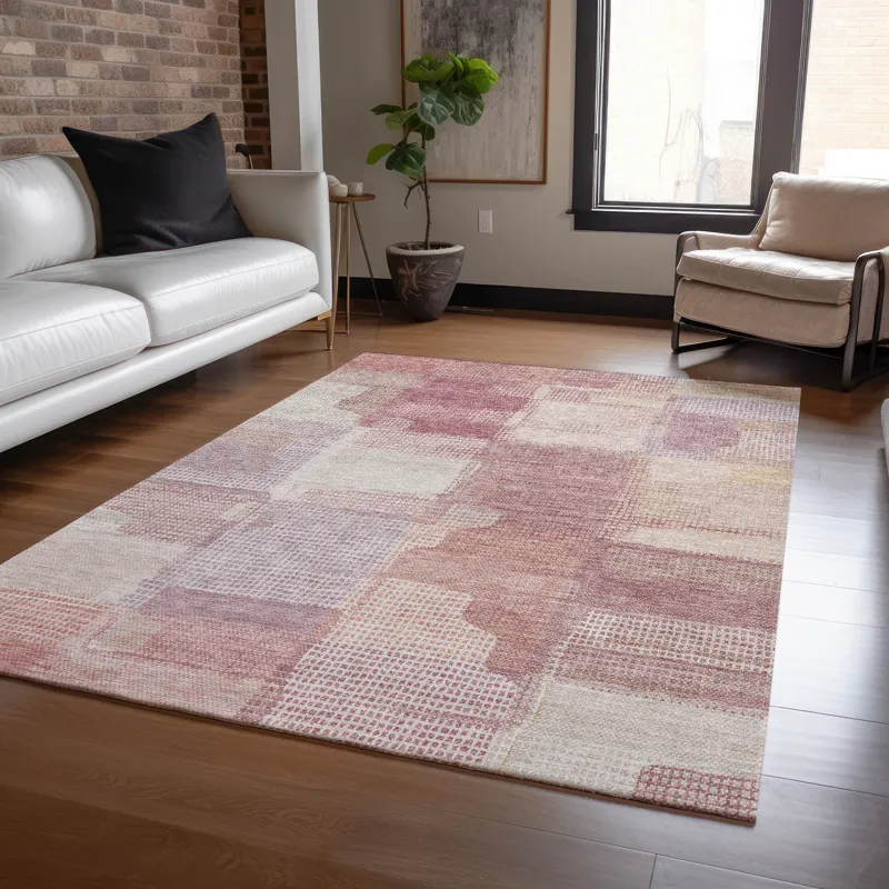 Luxury Washable Indoor/Outdoor Ravenna Blush 8\' x 10\' Rug