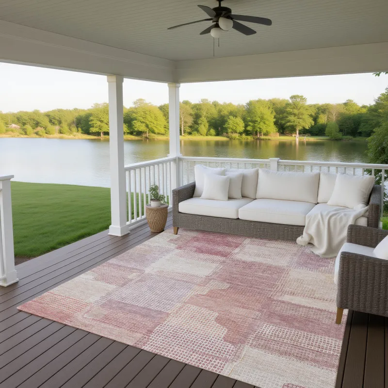 Luxury Washable Indoor/Outdoor Ravenna Blush 8\' x 10\' Rug