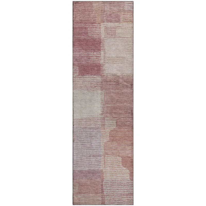 Luxury Washable Indoor/Outdoor Ravenna Blush 2\'3\" x 7\'6\" Runner Rug
