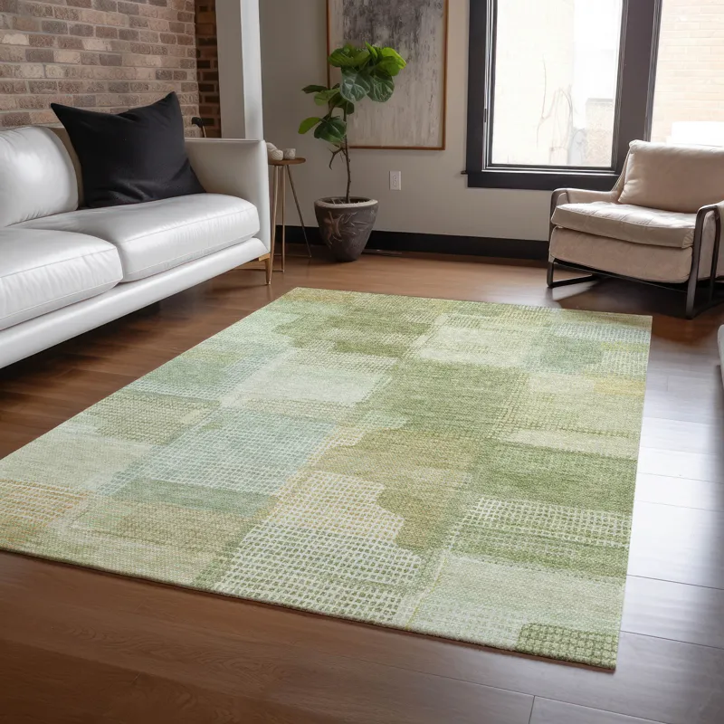 Luxury Washable Indoor/Outdoor Ravenna Green 8\' x 10\' Rug