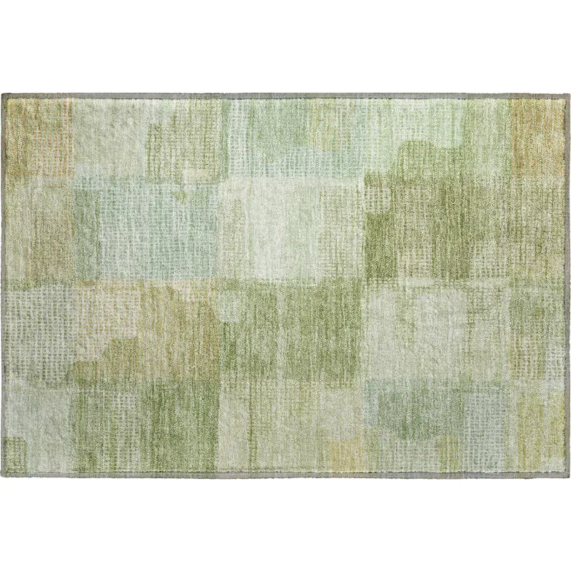Luxury Washable Indoor/Outdoor Ravenna Green 1\'8\" x 2\'6\" Rug