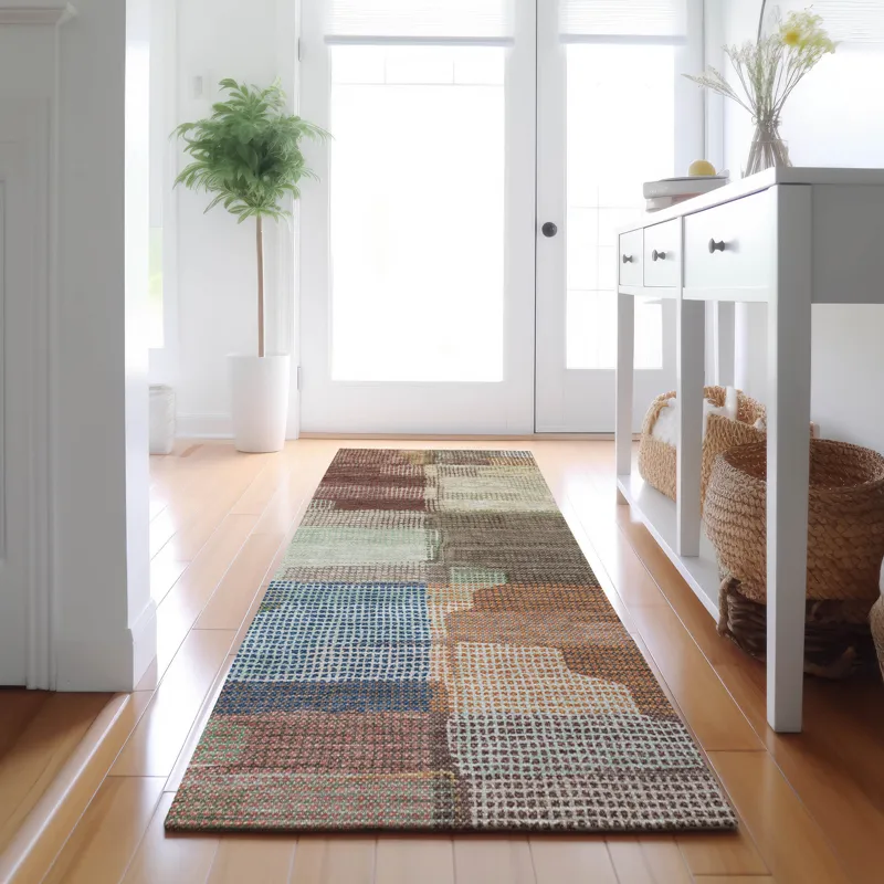 Luxury Washable Indoor/Outdoor Ravenna Putty 2\'3\" x 7\'6\" Runner Rug
