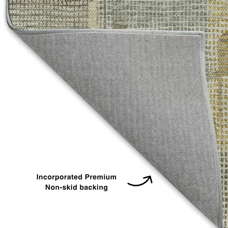 Luxury Washable Indoor/Outdoor Ravenna Taupe 1\'8\" x 2\'6\" Rug