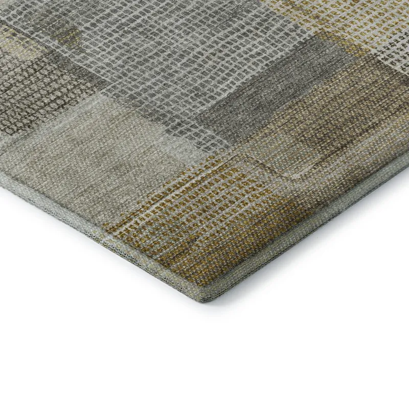 Luxury Washable Indoor/Outdoor Ravenna Taupe 1\'8\" x 2\'6\" Rug