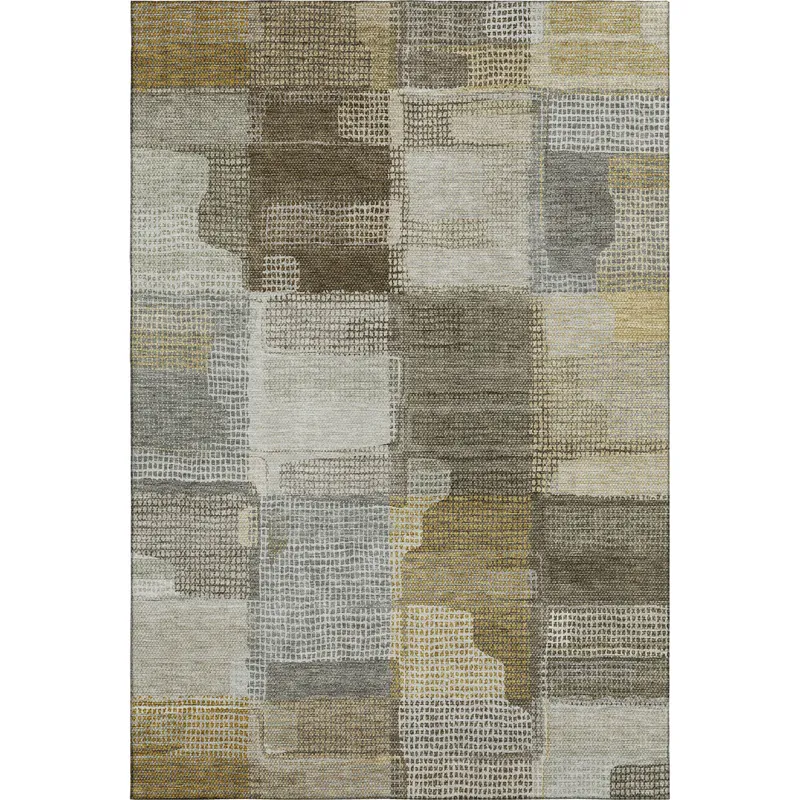 Luxury Washable Indoor/Outdoor Ravenna Taupe 2\'6\" x 3\'10\" Rug